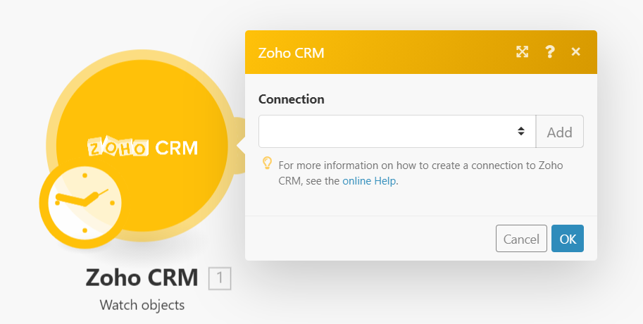 Zoho CRM with integromat using WhatsApp
