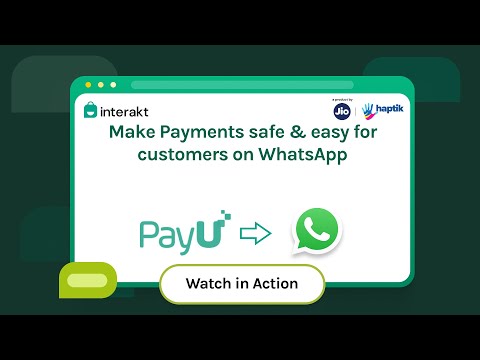 Increase WhatsApp sales via Interakt - PayU Integration