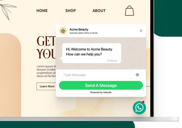 WhatsApp Business Chat widget