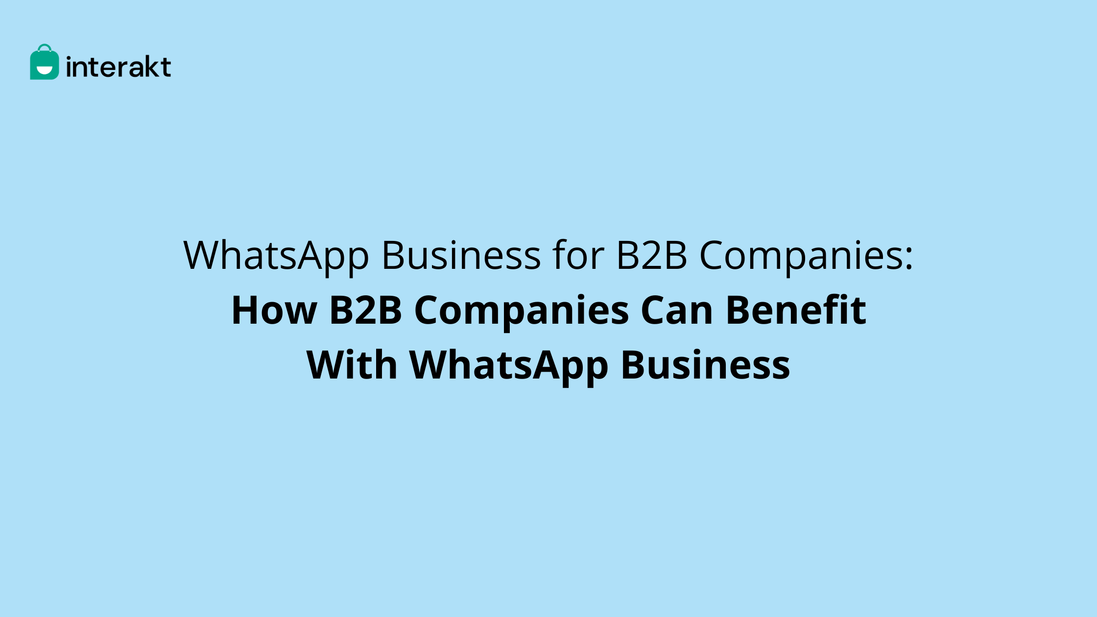 WhatsApp Business for B2B companies