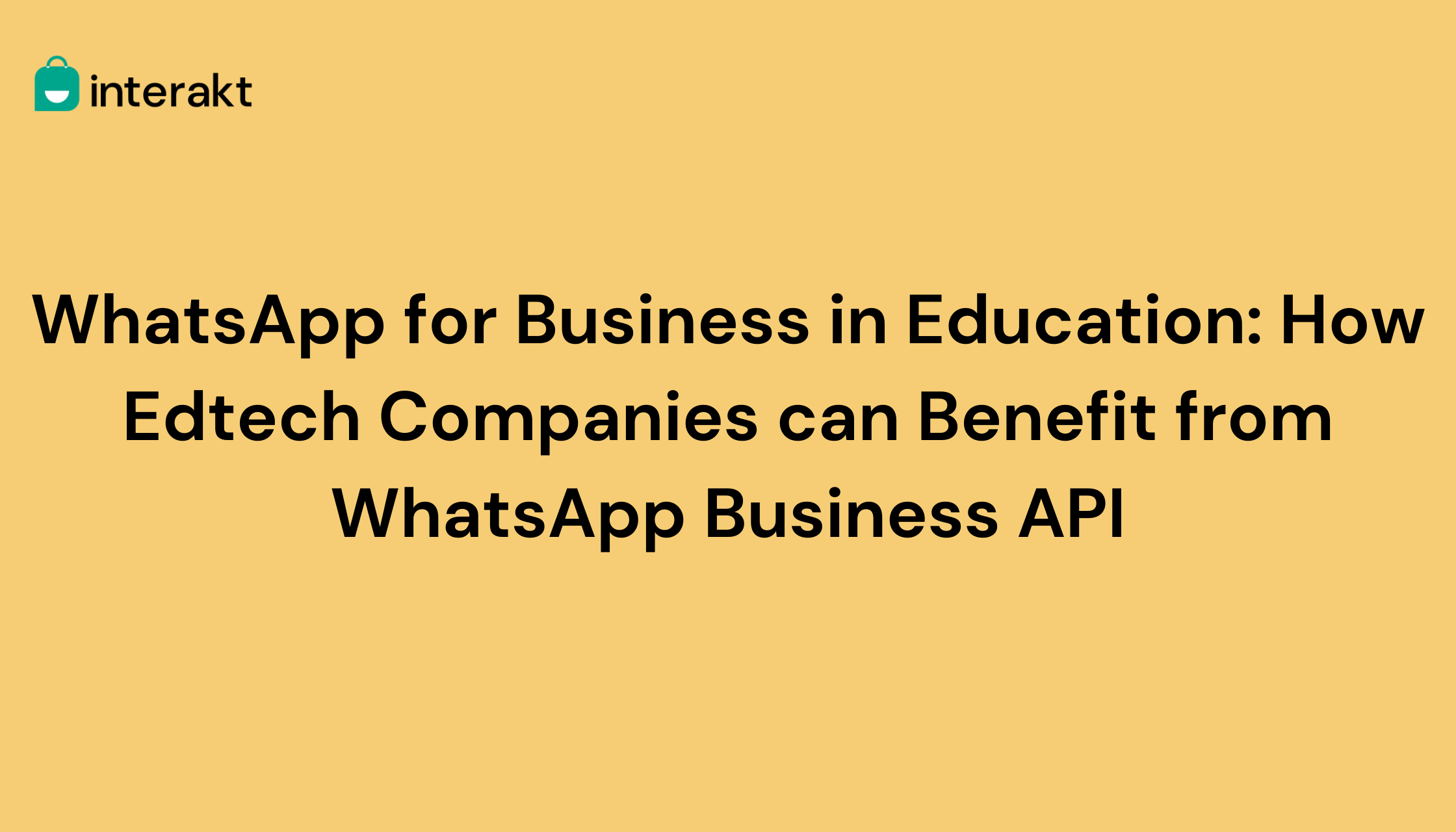 WhatsApp for Business in Education