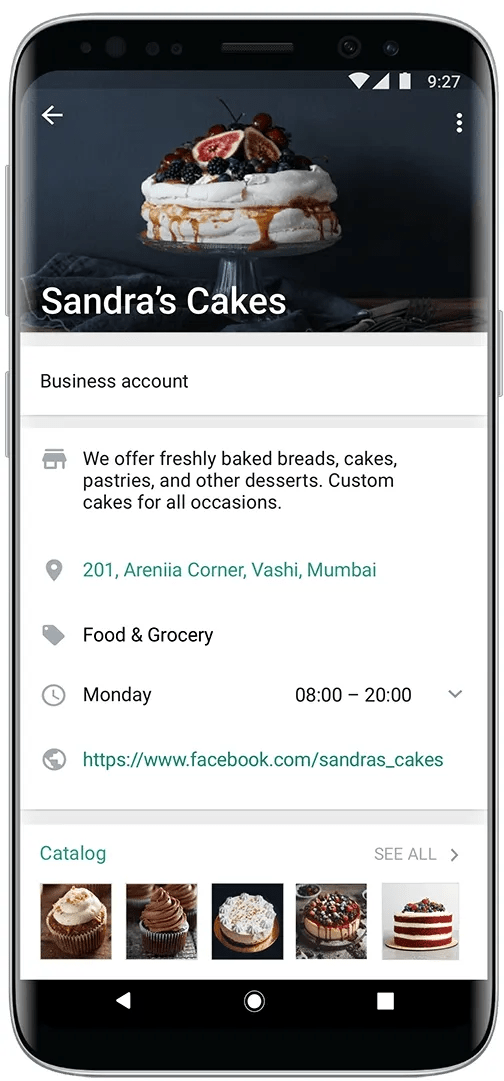 WhatsApp Business API account profile