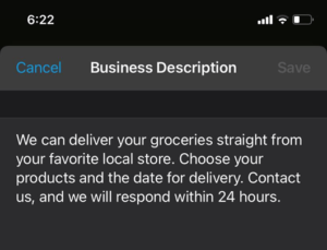 WhatsApp Business Description