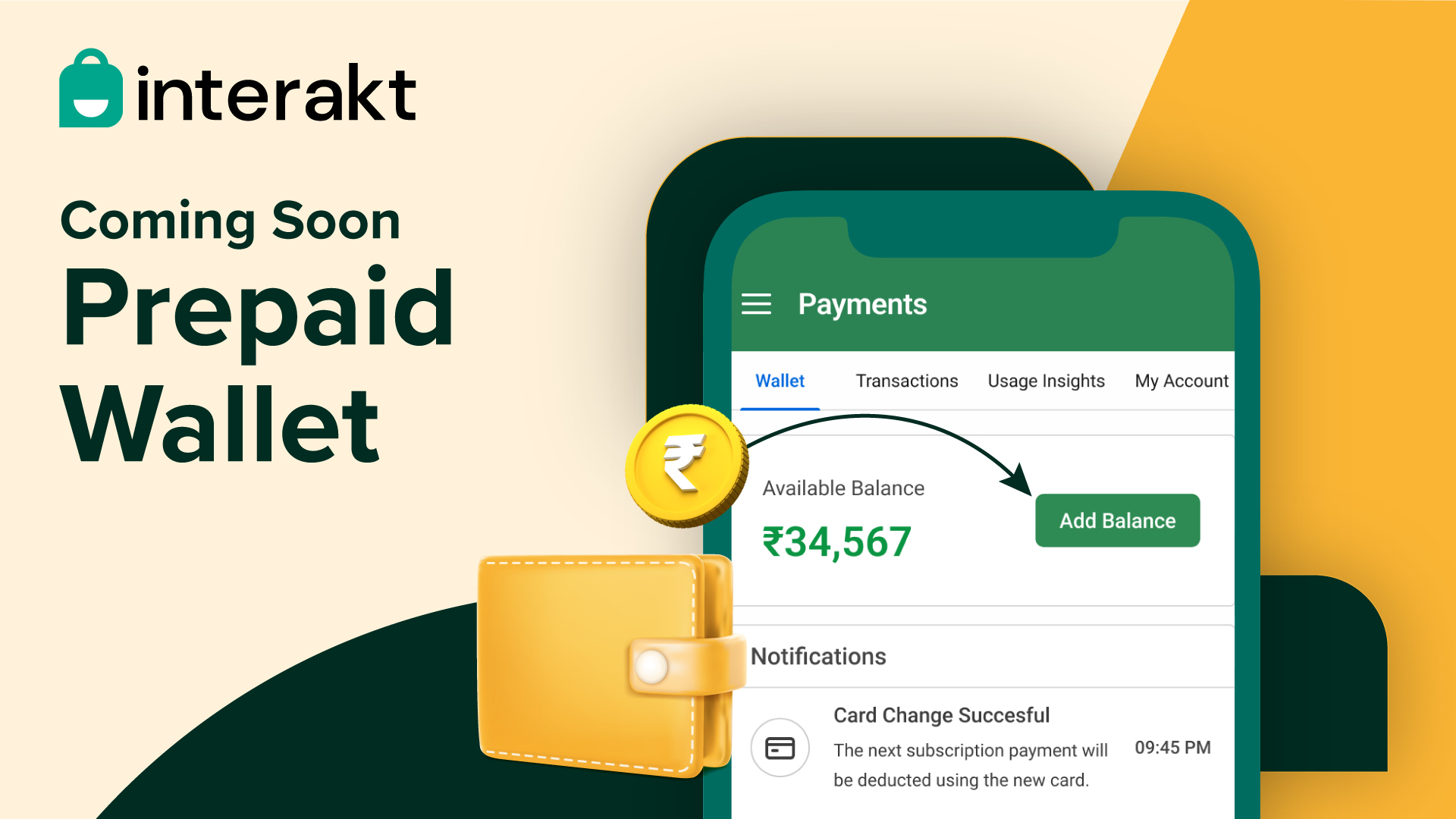 WhatsApp for Prepaid Wallet | Interakt