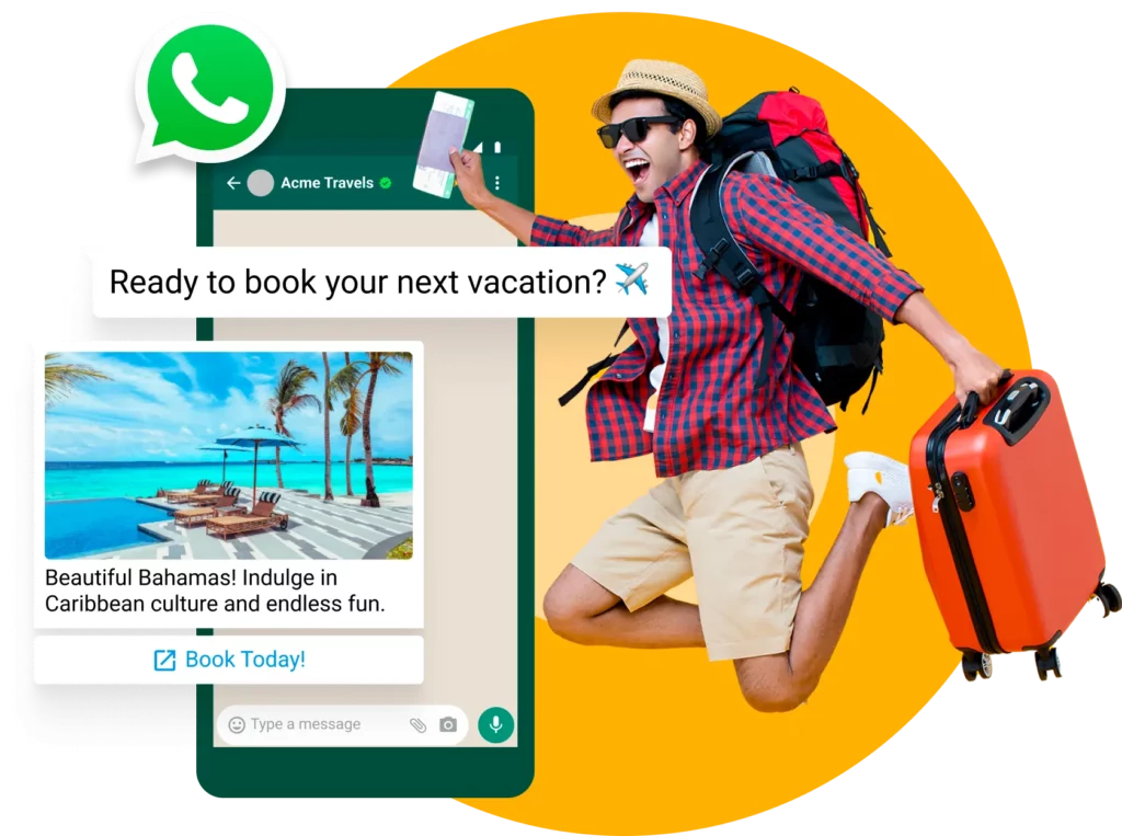WhatsApp business app for travel and tourism with Interakt