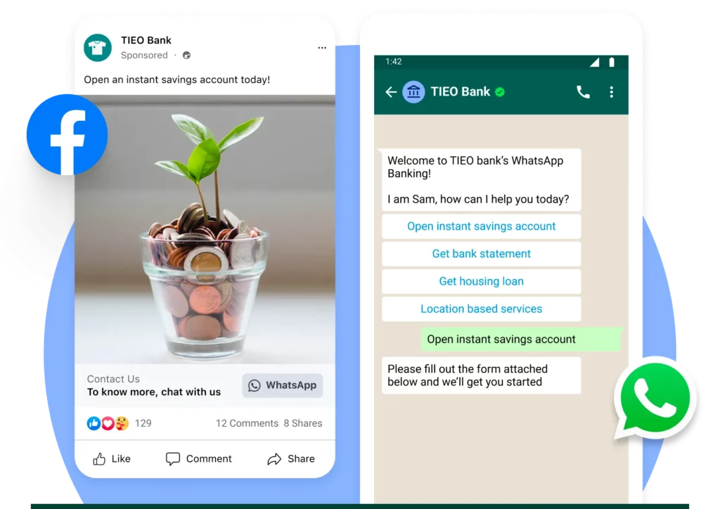 WhatsApp business for Banking & Finance with Interakt