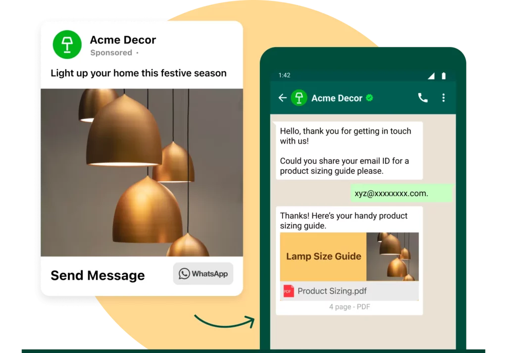 WhatsApp business for home decor and furnishing with Interakt