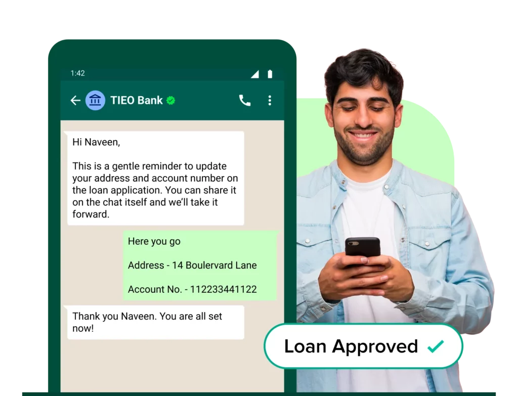 WhatsApp business for banking and finance with Interakt
