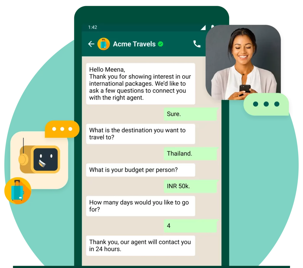WhatsApp business app for travel and tourism | WhatsApp Business API chat