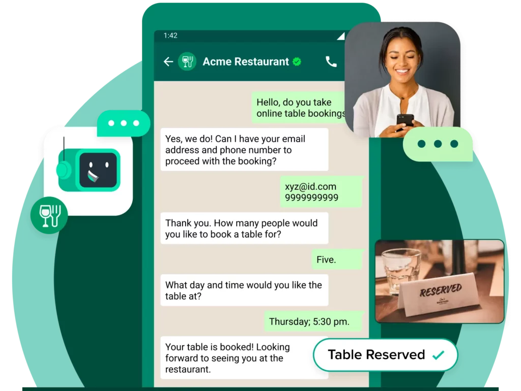 WhatsApp business for restaurants food businesses | WhatsApp business API chat