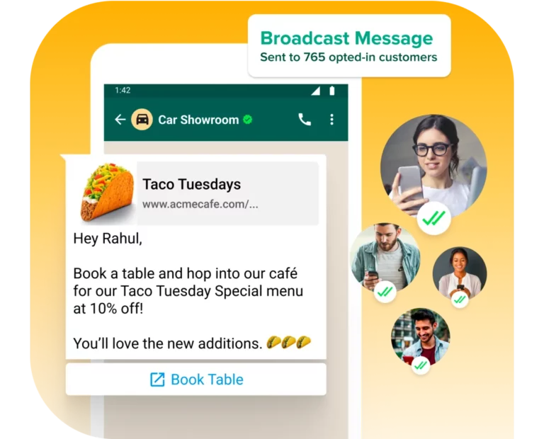 WhatsApp broadcast message with Interakt