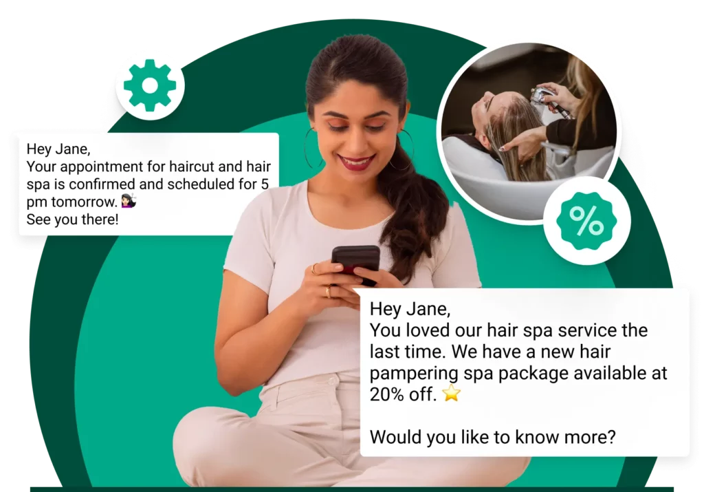WhatsApp business for spas and salons | Interakt review