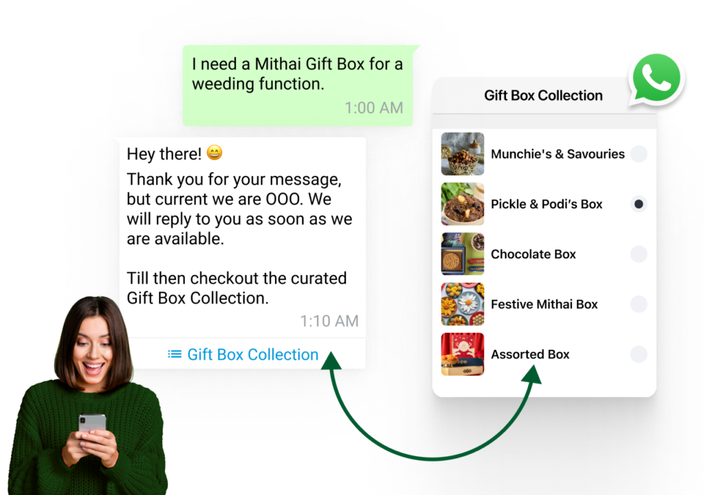 Custom auto replies on WhatsApp