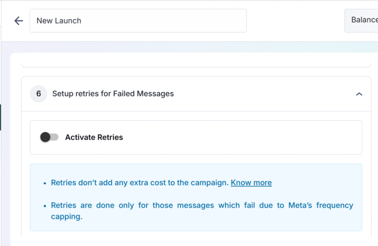 Setup Automated Retries On WhatsApp Marketing Campaigns
