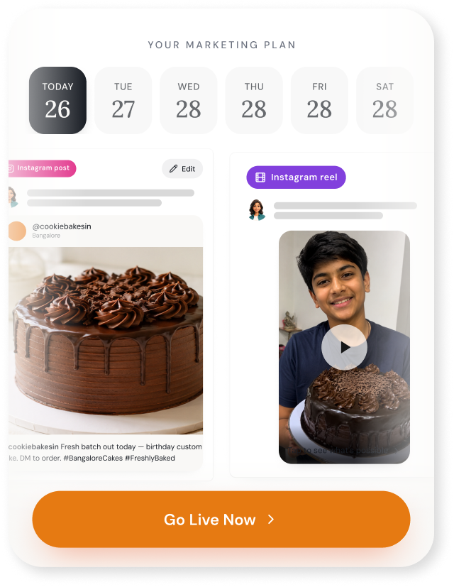 Create step - Your first month of content is ready