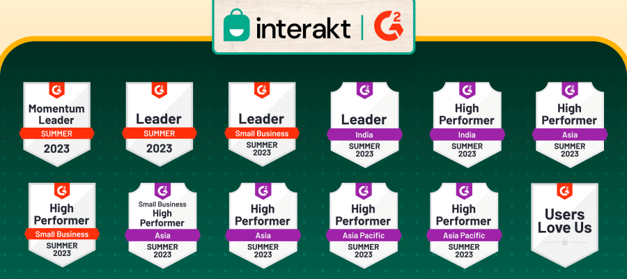 Interakt recognized as a leader in the G2 Summer Reports